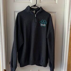Jerzees Dark Gray Quarter-Zip Sweatshirt